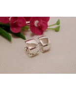 Square Huggie Earrings, Sterling Square Earrings, Unisex Earrings | Sup ... - €24,31 EUR