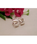 Square Huggie Earrings, Sterling Square Earrings, Unisex Earrings | Sup ... - £22.38 GBP