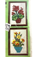 WonderArt Stitchery Floral Embroidery Kit Geraniums and Jonquils Vintage - $41.61 CAD
