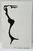 The Anorexic Mermaid Silhouette, Papercut Bette Wells Postcard N11 - $15.95