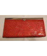 I Squared Tab Lock Long Wallet Bright Pink Swirl Rectangle CC Holder New - $249.23 MXN