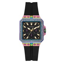 Guess Mujer Cuarzo Negro Correa Silicona Dial Negro 34mm Reloj GW0618L3 - £78.00 GBP