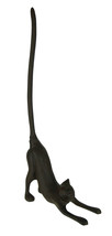 Rustic Brown Cast Iron Stretching Cat Paper Towel Holder - £31.64 GBP