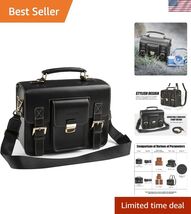 Leather Camera Bag Compact Shoulder Bag for Women, Vintage Small Sling C... - $105.86