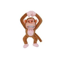Mighty Jr Angry Animals Monkey Durable Dog Toy Brown 1ea/10 in - £14.20 GBP