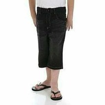 Boys Shorts Demim Wrangler Black Adjustable Waist Belted Jean-sz 14 - £11.07 GBP