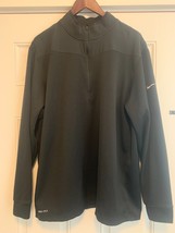 Nike Dri Fit Men&#39;s 1/4 Zip Active Top Sweatshirt Black 2XL XXL - $26.03