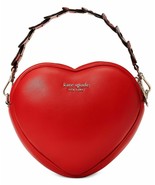 Kate Spade 2022 Heartbreaker 3D ❤️ Heart Leather Crossbody k5410 Lingonberry Red - $350.00