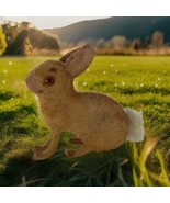 Flocked Sitting Bunny Rabbit Handwork Kunstlerschutz West Germany Origin... - $14.71