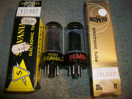 Lot of 2 Vintage 12L6 Tubes Black Plate Made in USA Tested - £11.60 GBP