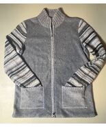 Liz Claiborne Full Zip Soft Fleece Style Jacket Women’s S Gray - $327.31 MXN