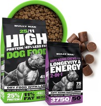 High Protein Dry Dog Food &amp; Anti-Aging Soft Chews Bundle - Healthy Training Trea - $69.99