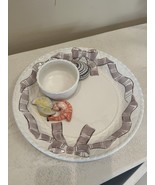VTG Bella Casa By Ganz 13” Decorative 3D Shrimp &amp; Dip Ceramic Platter Ex... - $91.65 CAD