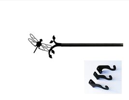 Village Wrought Iron CUR-71-60 Dragonfly Curtain Rod - £63.76 GBP