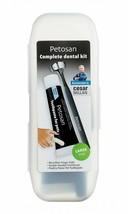 Petosan Dog Cat Dental Kit Double Headed Toothbrush Toothpaste Microfiber Finger - £13.66 GBP