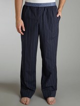 Emporio Armani Underwear Pajama Stripe Logo Banded Navy Pants Cotton S Free Ship - £94.93 GBP