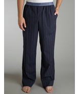 EMPORIO ARMANI Underwear PAJAMA Stripe LOGO BANDED Navy PANTS Cotton S F... - £95.16 GBP