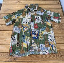 Reyn Spooner Men’s Short Sleeve Hawaiian shirt Size L Green R10 - £29.57 GBP