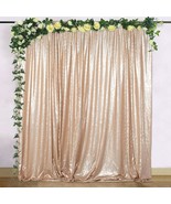 6Ftx6Ft-Champagne-Simple Sequin Photography Backdrop,Sequin Wedding Curt... - £34.82 GBP