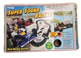 Vintage TYCO 1992 Super Sound Racing Slot Cars Race Track Set W Box NOT ... - $1,451.50 MXN