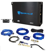 Rockville dB10 800w Peak Mono Car Audio Amplifier 200 Watt RMS + Amp Wire Kit - £119.81 GBP