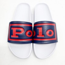 Polo Ralph Lauren Cayson MEN SZ 12 POLO Spell Out  Logo Pool Slide New I... - £61.10 GBP