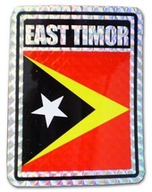 K&#39;s Novelties Wholesale Lot 12 East Timor Leste Country Flag Reflective Decal Bu - $12.88