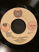 Randy Vanwarmer Just When I Needed You Most / Your Light Record 7&quot; 45 PET RESCUE - £2.67 GBP