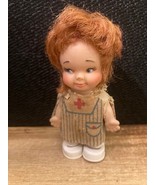 Rare Vintage Miniature Antique Red Cross Nurse Doll approx 4&quot; - £9.20 GBP