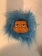 Monster Fur Ball 2012 Plush Blue Hair My Pet Madballs Squeeze Novelty Toy - £9.14 GBP