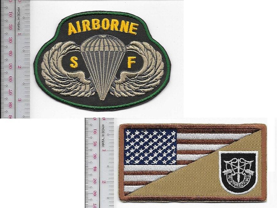 Green Beret Army 5th Special Forces Group Airborne &amp; SF Parachutist Wing... - $18.99