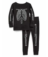 Toddler Boy&#39;s Black Glow-in-The-Dark Halloween Skeleton Pajama Set - €10,91 EUR+