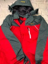 Mens Mountain Waterproof Ski Snow Jacket Winter Windproof Rain Jacket Red Medium - £57.09 GBP