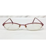 ELLE EL18595 Pink Thin Metal Frames Half Rimless 48 18 140mm With Case  - $17.10