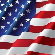 Waving American Flag vinyl Wrap air release MATTE Finish 12&quot;x24&quot; - £12.63 GBP