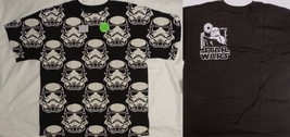 Star Wars Stormtroopers Stormtrooper Face All Over Glows In Dark T-Shirt - £9.59 GBP