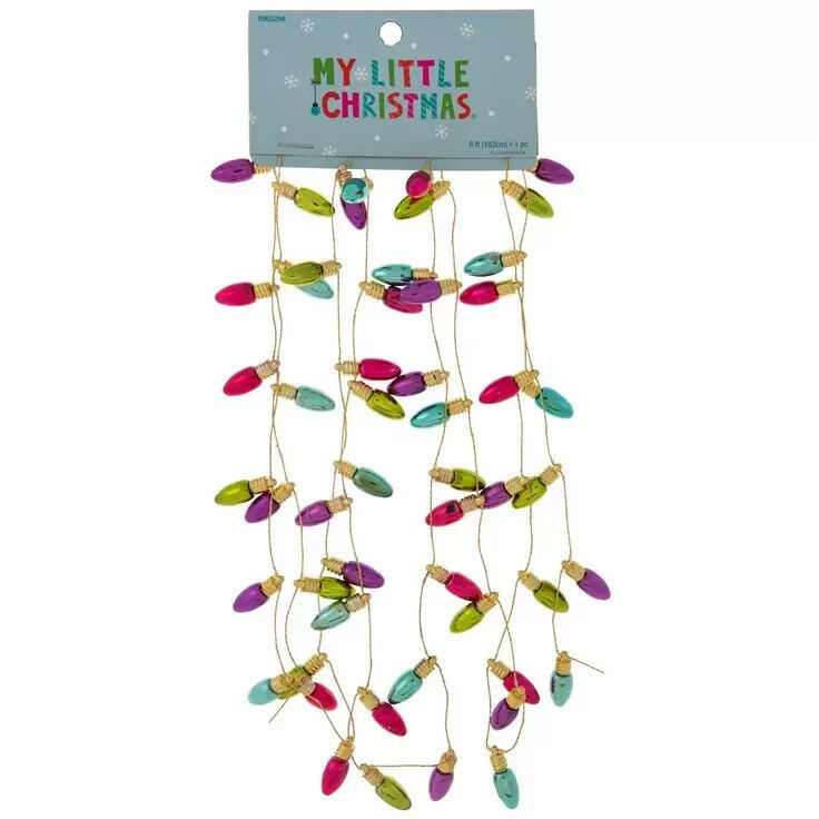 My Little Christmas Tiny Artificial Bulb Shape Ornament on a String 6ft (183cm)
