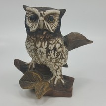 Homco, Porcelain Owl Figurine #1114,  Owl Perched on Branch LGHKC - £6.44 GBP