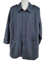Kenneth Roberts Platinum Trench Coach Navy Blue Removable Liner Mens Size L - £53.14 GBP