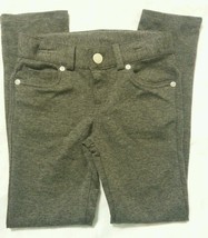 Girls Jeggings Pants Small 6-6X Gray Kids Adjustable Waistband - £8.63 GBP