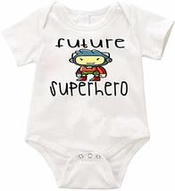 VRW Future Superhero unisex baby Onesie Romper Bodysuit (6 months, White) - £12.52 GBP