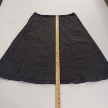 Larry Levine Stretch RN103715 Women's 12 (31×26) Black Cotton Blend A-Line Skirt image 6