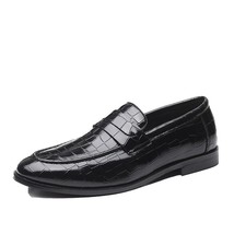 Fashion Men Shoes Leather Pattern Formal Shoes Men Loafers Brand Men Office Shoe - £81.88 GBP