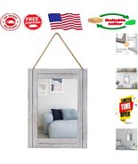 Chic Rectangular 12x16 in Wall Mirror with Rustic Wood Frame - Easy Moun... - $719.88 MXN