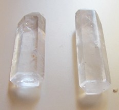 Two nearly clear and nearly perfect Quartz Crystals - £25.17 GBP