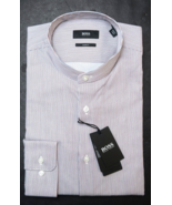 Hugo Boss Herren Jordi Slim Fit Stehkragen Gestreiftes Baumwollhemd 39 15.5 - €55,50 EUR Hugo Boss Herren Jordi Slim Fit Stehkragen Gestreiftes Baumwollhemd 39 15.5 - €55,50 EUR