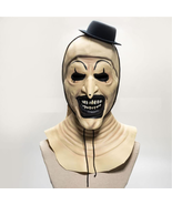 Joker Mask Black Hat Terrifier Art the Clown Cosplay Latex Mask Halloween - £24.89 GBP