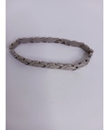 Vintage Silvertone X and O! Hugs and Kisses Bracelet 7&quot; - $222.43 MXN