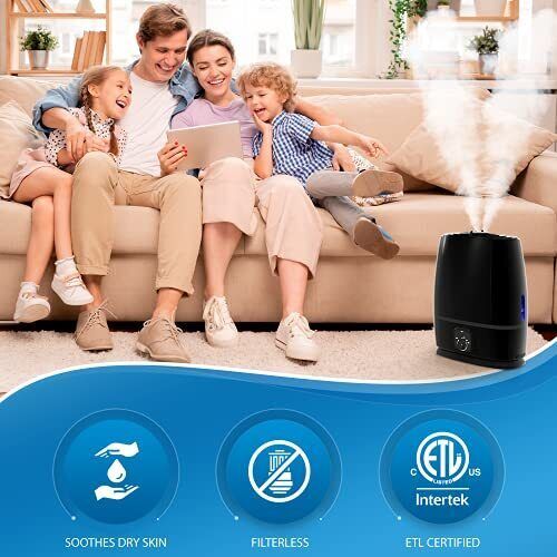 50-Hour Ultrasonic Cool Mist Humidifiers for and 17 similar items