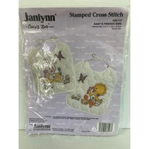 Janlynn Suzys Zoo Bibs Stamped Cross Stitch Craft Kit #38-147 - £7.78 GBP